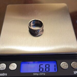 Vintage / Estate 14k White Gold Wed-Lock Diamond Cut Band